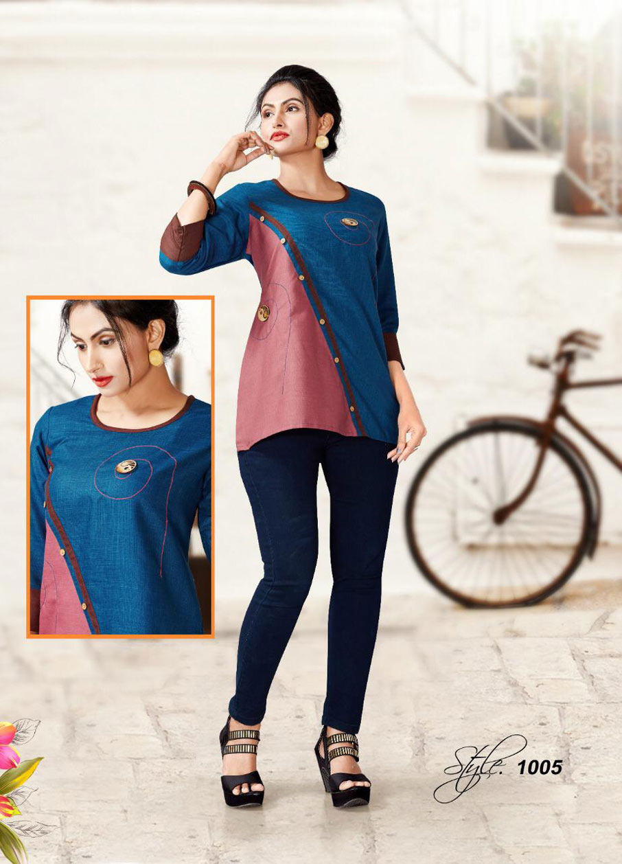 Western Top Kayra Lifestyle Maya Slub Ladies Top Western Top Kayra Lifestyle Maya Slub Ladies Top